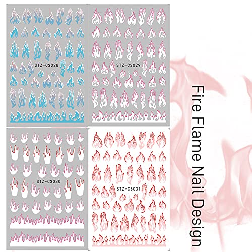 18 Sheets Colorful 3D Acrylic Nail Art Stickers Decoration Set - Image 2