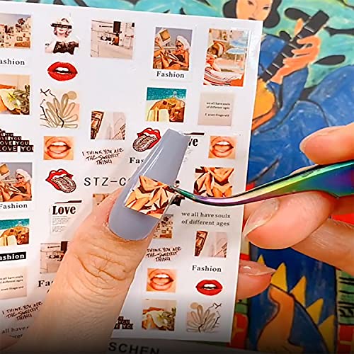 18 Sheets Colorful 3D Acrylic Nail Art Stickers Decoration Set - Image 4