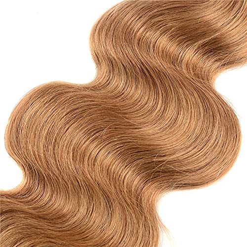 1B27 Bundles Ombre Body Wave Human Hair Bundles Brazilian Unprocessed Virgin Hair 3 Bundles 12 14 16 Inch Two Tone Black To Honey Blonde Bundles Human Hair Ombre Bundles Hair Weave - Image 5