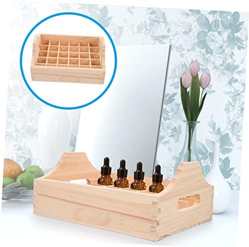 1pc Pine Wood Essential Oil Storage Box Organizer Case Display Rack for Travel - Image 4