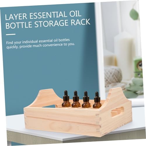 1pc Pine Wood Essential Oil Storage Box Organizer Case Display Rack for Travel - Image 9