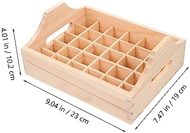 1pc Pine Wood Essential Oil Storage Box Organizer Case Display Rack for Travel - Image 6