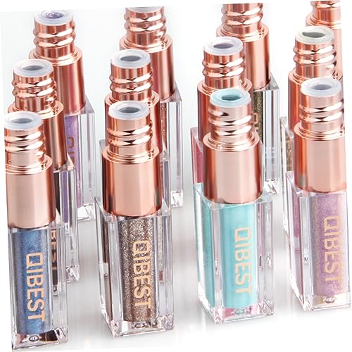 1pc Glitter Liquid Eyeliner with Heart Puff Glow Powder Shimmer Eyeshadow for Eye Makeup - Image 3