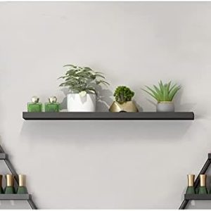 Black Metal 55x8cm Wall Mounted Triangle Nail Polish and Perfume Organizer Shelf