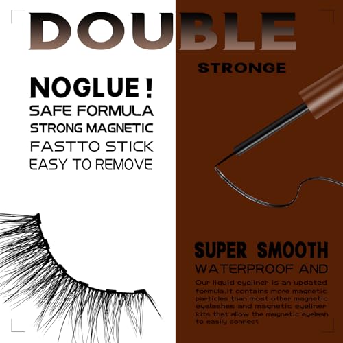 2 Black MIX 2 Brown Eyeliner Waterproof Magnetic Liquid Eyeliner,Upgraded All-Day Hold, Works Perfectly for Magnetic Eyelashes,Eye Liner -5ml*4 Count - Image 5