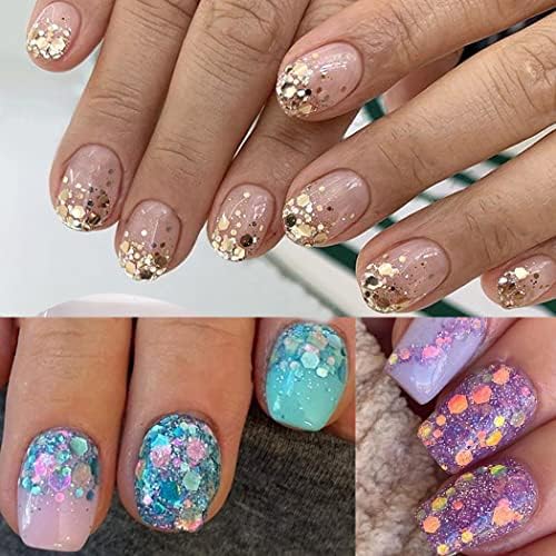 2 Boxes 24 Colors Holographic Glitter Nail Art Sequins for DIY Manicure Decorations - Image 6