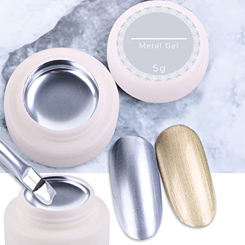 Golden Silver 2 Color Metallic Painting Gel Nail Polish 15ml Capacity for DIY Nail Art - Image 5
