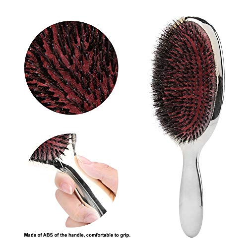 2 Colors Oval Nylon Bristle Hair Massage Comb Anti Static Scalp Hair Brush(silver) - Image 8