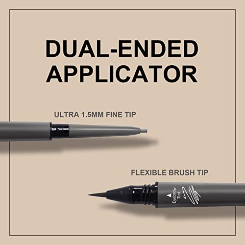 2 in 1 Microblading Eyebrow Pencil Tint 1.5mm Pen Waterproof 24h Long-lasting (3# Dark grey) - Image 2