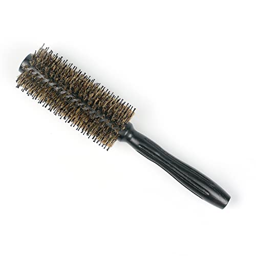 2 Inch Round Hair Brush with Natural Boar and Nylon Bristles for Blow Drying and Styling