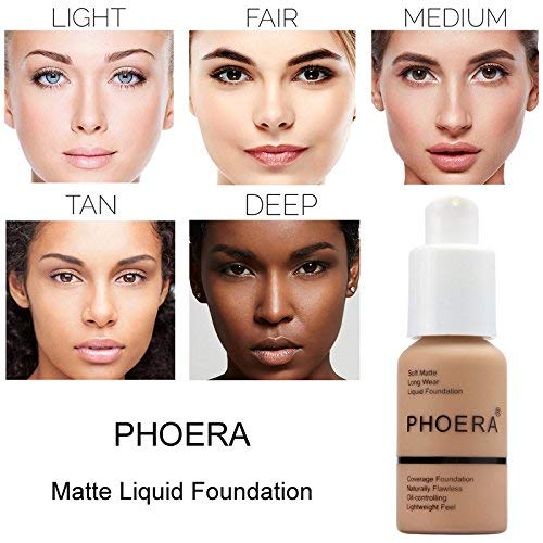 2 Pack - PHOERA Foundation - Flawless Soft Matte Liquid Foundation with 24 HR Oil Control and Concealer, Full Coverage Makeup for a Smooth, Long-Lasting Look, Waterproof, 30ml (103 Warm Peach) - Image 5