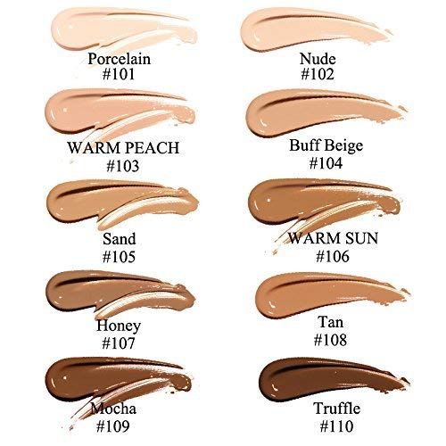 2 Pack - PHOERA Foundation - Flawless Soft Matte Liquid Foundation with 24 HR Oil Control and Concealer, Full Coverage Makeup for a Smooth, Long-Lasting Look, Waterproof, 30ml (103 Warm Peach) - Image 6