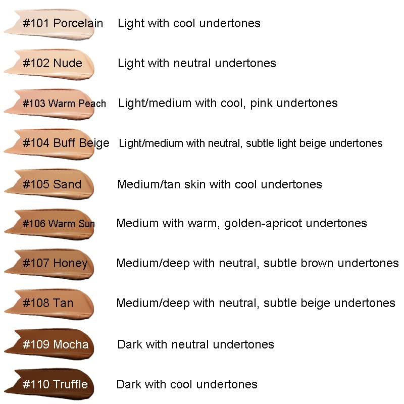 2 Pack - PHOERA Foundation - Flawless Soft Matte Liquid Foundation with 24 HR Oil Control and Concealer, Full Coverage Makeup for a Smooth, Long-Lasting Look, Waterproof, 30ml (103 Warm Peach) - Image 4