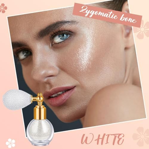 2 Piece Cosmetic Body Glitter Spray Set Silver Nude Pink Shimmer with Refills for Hair Face Nails - Image 5