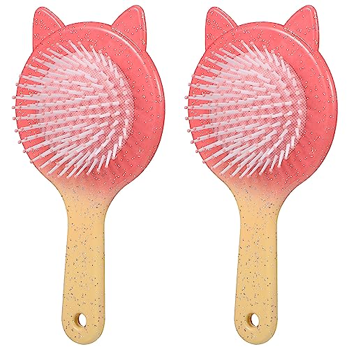 2 Pcs Detangle Hair Brushes Dry and Wet Hairbrush Girls Women Hair Brushes Massage Hair Combs for All Hair Types