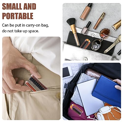 Portable Folding Hair Brush and Comb Set 2 Piece Boar Bristle for All Hair Types - Image 5