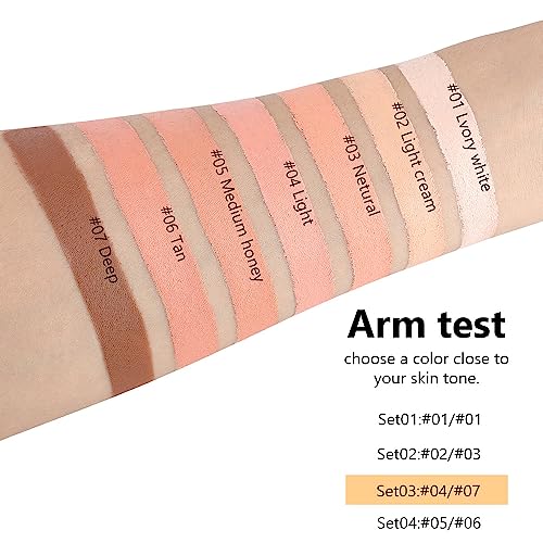 2 Pcs Waterproof Cream Concealer Set 20g Each for Under Eye Brightening and Tattoo Cover - Image 3