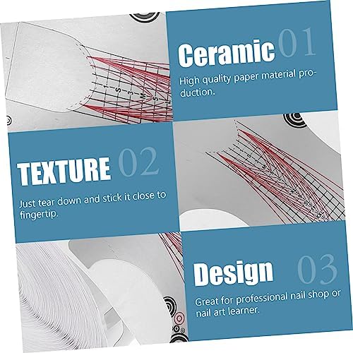 2 Rolls Nail Paper Holder Nail Art Stickers Nail Stickers Manicure Guide Form Gel Builder Tips Guide Nail Art Guide Forms Uv Gel Extension Paper Salon Supply Nail Forms - Image 8