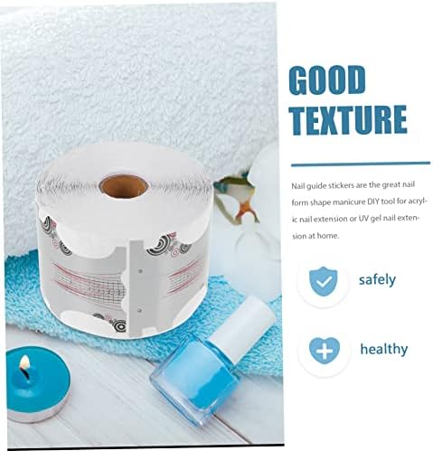 2 Rolls Nail Paper Holder Nail Art Stickers Nail Stickers Manicure Guide Form Gel Builder Tips Guide Nail Art Guide Forms Uv Gel Extension Paper Salon Supply Nail Forms - Image 4