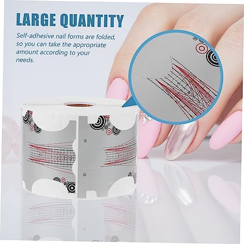 2 Rolls Nail Paper Holder Nail Art Stickers Nail Stickers Manicure Guide Form Gel Builder Tips Guide Nail Art Guide Forms Uv Gel Extension Paper Salon Supply Nail Forms - Image 5