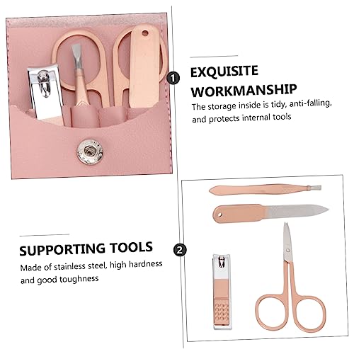 2 Sets Pcs Manicure Grooming Kit Pedicure Kit Corta Uñas Stainless Steel Nail Cutter Nail File Buffer Rose Gold Nail Cutter Nail Cutter Kit Beauty Scissors Nail Clippers Cosmetic - Image 8
