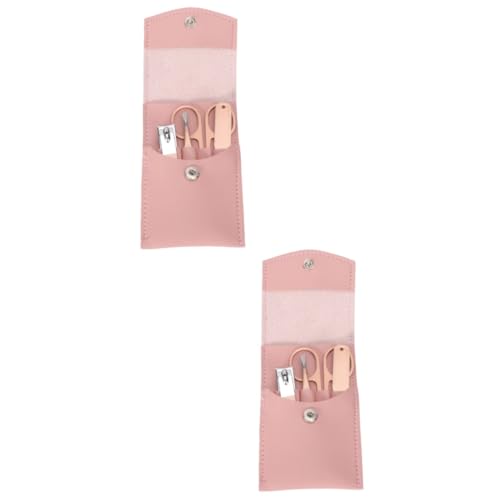 2 Sets Pcs Manicure Grooming Kit Pedicure Kit Corta Uñas Stainless Steel Nail Cutter Nail File Buffer Rose Gold Nail Cutter Nail Cutter Kit Beauty Scissors Nail Clippers Cosmetic