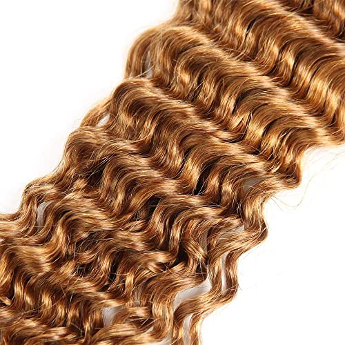20 22 24 Inch Honey Blonde Ombre Deep Wave Human Hair Bundles 1b/27 Double Weft - Image 5