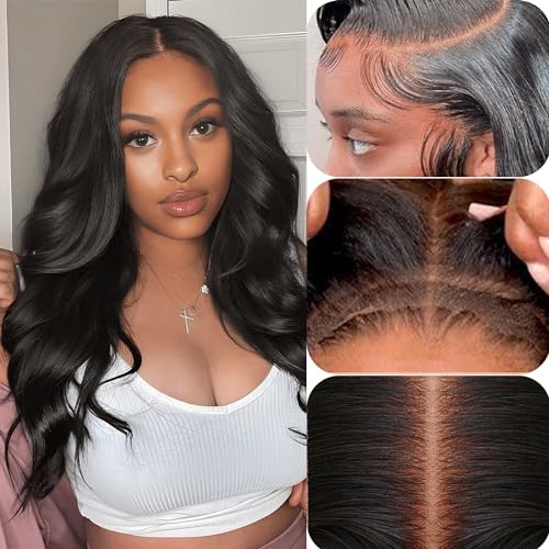 20 Inch Body Wave Lace Front Wigs Human Hair, 13x4 Real HD Lace Full Frontal Wigs Human Hair 180% Density Glueless Brazilian Virgin Human Hair HD Lace Front Wigs with Pre Plucked and Bleached Knots - Image 2