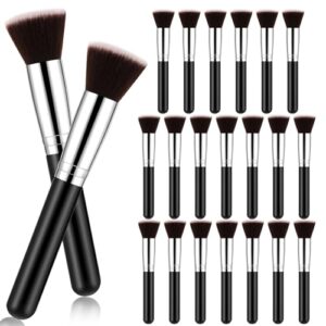 20 Piece Flat Top Kabuki Foundation Brush Set for All Makeup Types