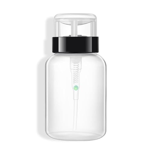 200ml Refillable Push Down Dispenser Bottle for Nail Polish Remover Liquid Container New