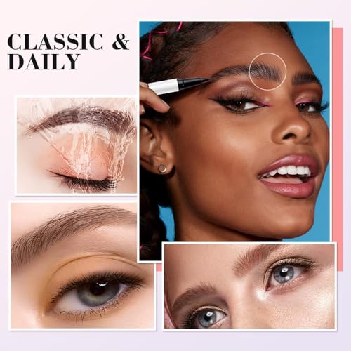 2024 Upgrade 3D Waterproof Microblading Eyebrow Pencil S-Dark Brown 4 Tipped Fine Stroke - Image 4