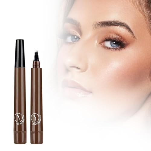 2024 Upgrade 3D Waterproof Microblading Eyebrow Pencil S-Dark Brown 4 Tipped Fine Stroke