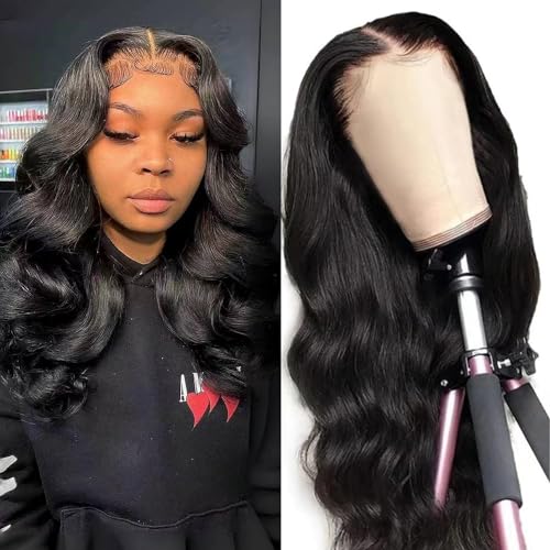 20inch Wear and Go Glueless Wig Body Wave Lace Front Wigs Human Hair 180 Density 5X5 Hd Lace Closure Wigs Human Hair Glueless Human Hair Wigs for Women Unprocessed Brazilian Virgin Hair