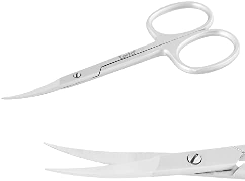 Professional Nail Scissors, Stainless Steel Manicure Scissors, Sharp Cuticle Scissors, Multi-Purpose Curved Small Scissors Beauty for Manicure, Eyelashes, Eyebrow, Toenail for Women and Men - Image 8