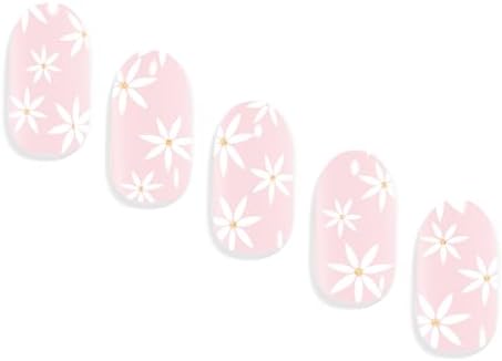 Gel Nail Strips - Quick & Easy Application Gel Nail Stickers, Long-Lasting Salon Quality, Chip Resistant, No Damage, Nail Art - Use Any Nail Lamp (Petal Perfection) (Petal Perfection) - Image 2