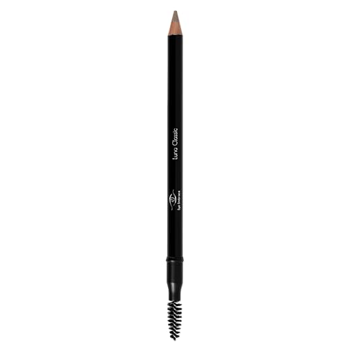 Luna Classic: Light Brown-Gray Wooden Eyebrow Pencil – Waterproof, Double-Ended Pencil with Sharpener & Spoolie Brush, Cruelty-Free - Image 6