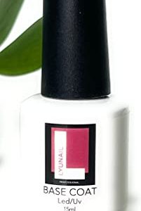 BASE COAT for Gel manicure or pedicure, gel nail polish, large volume 15ml bottle (0,5 fl oz), Base and No Wipe Top coat Soak Off UV LED for long lasting manicure, nail Strengthen