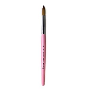 Acrylic Nail Brush,100% Kolinsky Nail Brush,#10 Oval Crimped Shape Brush for Nail Art (Size 10)