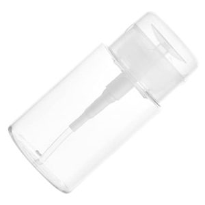 Makeup Remover Water Bottle Cosmetics Container Liquid Pumping Dispenser Nail Polish Remover Jar Bottle with Pump Airless Pump Jar Push Type Suitcase Travel Acrylic