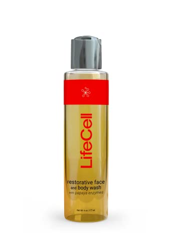 LifeCell 6oz Papaya Restorative Anti-Aging Face and Body Wash for All Skin Types