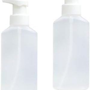 Amosfun 4pc White Portable Foaming Dispenser Set for Shampoo Soap Shower Gel