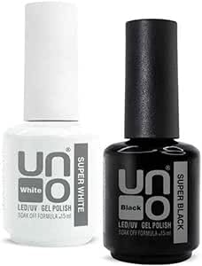 UNO Profissional Super White Gel Nail Polish 15ml Semi-permanent Super Black Varnishes uv led Basis Colors Gel Polish Manicure Classic