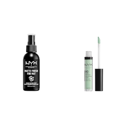 NYX Matte Setting Spray & HD Concealer Green