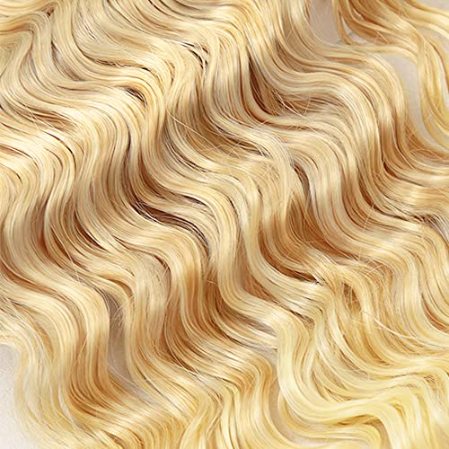 22 24 26 inch Blonde Bundles Human Hair 613 Deep Wave Bundles 27/613 Human Hair Bundles Brazilian Remy Blonde Wet and Wavy Bundle for Women - Image 5