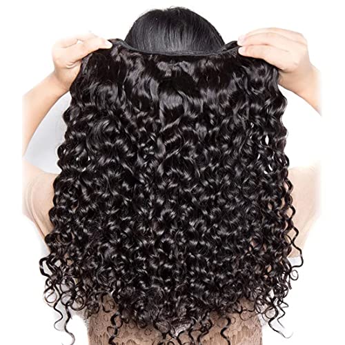 24 26 28 Inch Brazilian Deep Wave Human Hair Bundles Wet and Wavy Natural Black 3 Piece Set - Image 7