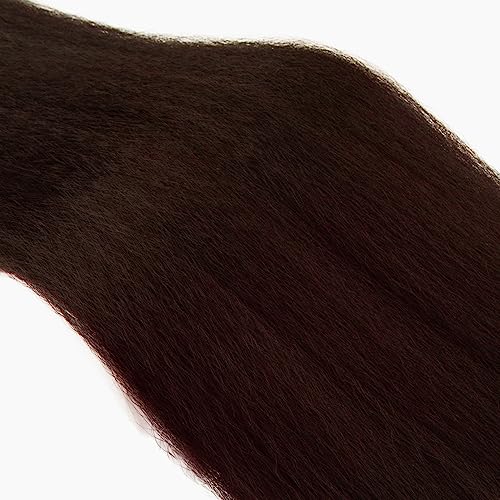 24 26 28 Inch Color #4 Bundles Kinky Straight Human Hair Bundles Brazilian Unprocessed Virgin Remy Human Hair 3 Bundles Dark Brown Yaki Straight Bundles Double Weft Hair Weave for Women - Image 5