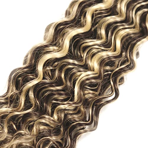 24 26 28 Inch Highlight Human Hair Bundles Honey Blonde Bundles P4/613 Deep Wave Human Hair Bundles Two Tone #4 Brown Mixed With #613 Blonde Bundle - Image 5