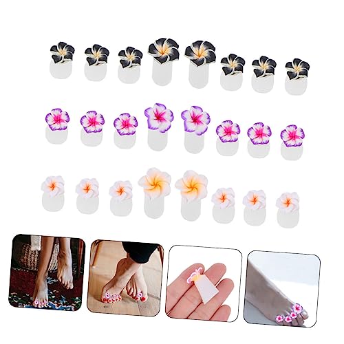 24 Pcs Decorative Flower Toe Separators for Pedicure Nail Polish Application - Image 2