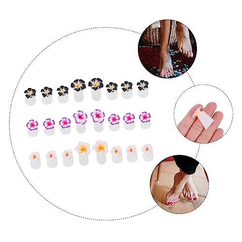 24 Pcs Decorative Flower Toe Separators for Pedicure Nail Polish Application - Image 3