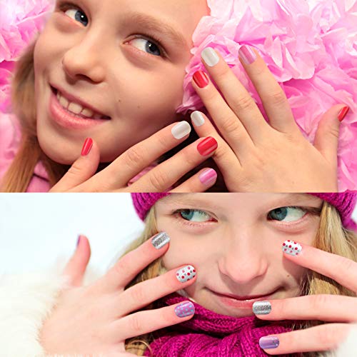 240 Pieces Press on Nails for Kids Girls with Cartoon Gradient Short Nail Tips - Image 4